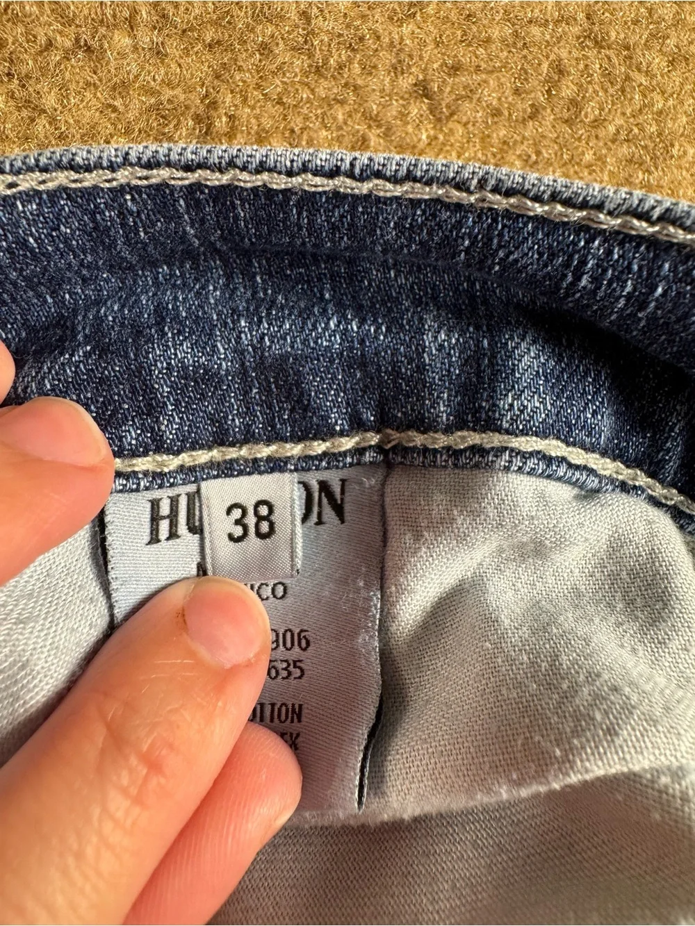 Hudson Jeans Byron Straight Five Pocket Mens Waist 38 Blue Medium Wash‎